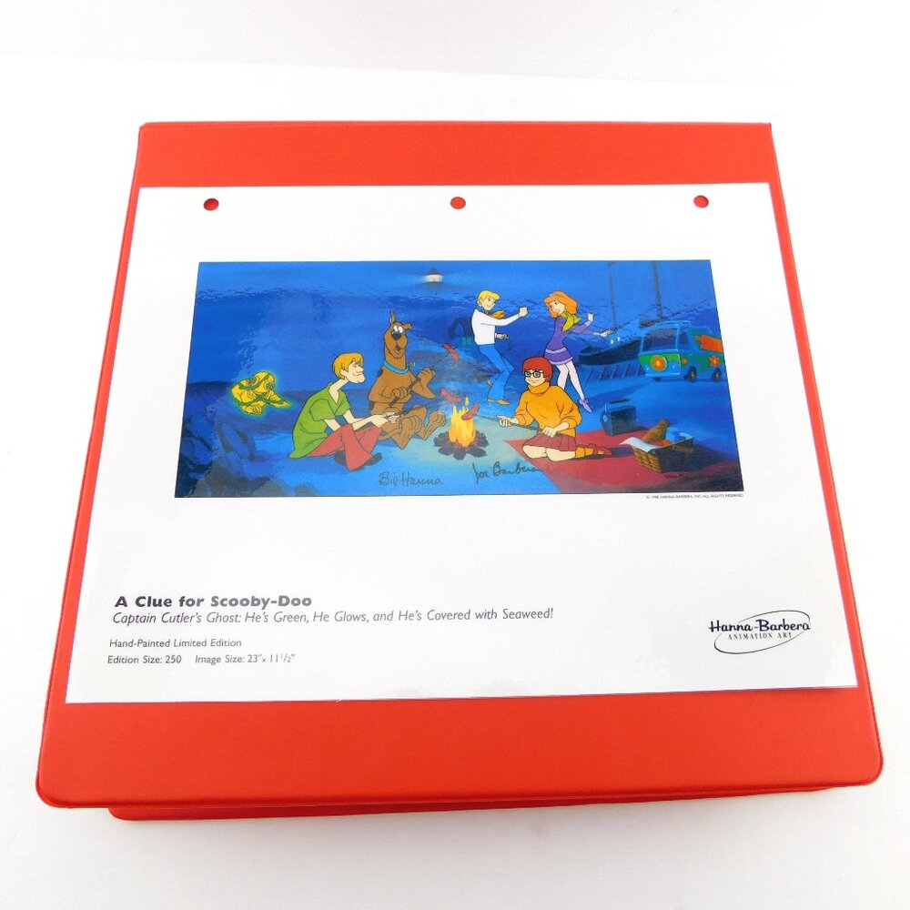 Clue for Scooby Doo Warner Bros Gallery Laminate Cel Promo Binder Page